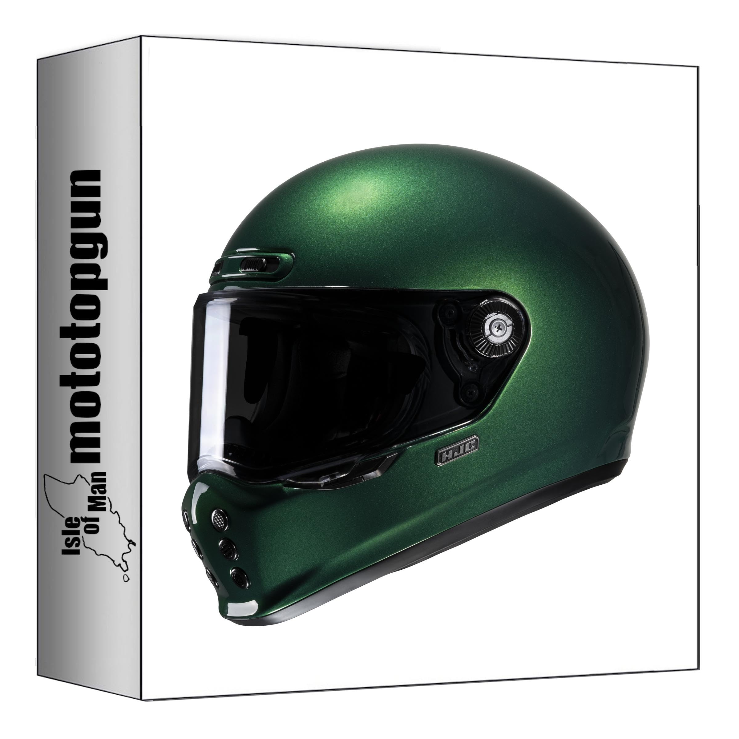 Casque de moto intégral HJC V10 Vert Profond taille M