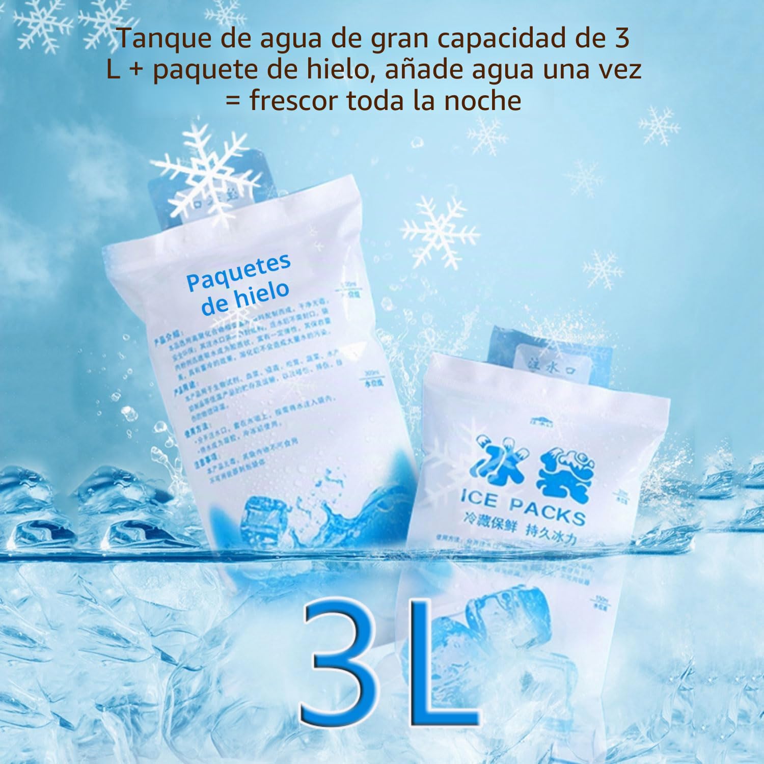 Aire Acondicionado Portatil Silencioso 3 en 1 Enfriador de Aire Evaporativo Sin Tubo Exterior 3L Tanque Agua 3 Velocidades Viento Temporizador 12H 120° Oscilación Ventilador de Enfriamiento