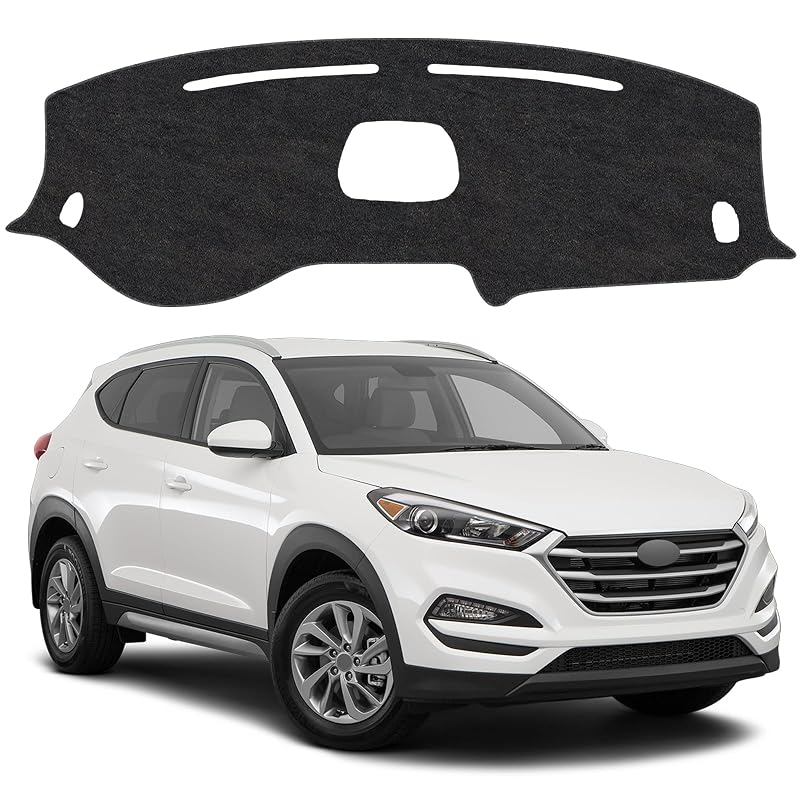 Capa para Painel compatível com Hyundai Tucson 2019–2021, com abertura para áudio, antiderrapante