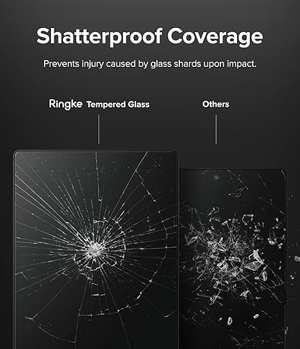 Miniatura 5 de Ringke Vidrio templado compatible con Samsung Galaxy Tab S10 Ultra / S9 Ultra / S8 Ultra Protector de pantalla, dureza 9H, cobertura inastillable