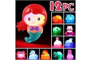 Inflatable No Hole Light Up Bath Toys for Kids Ages 4-8