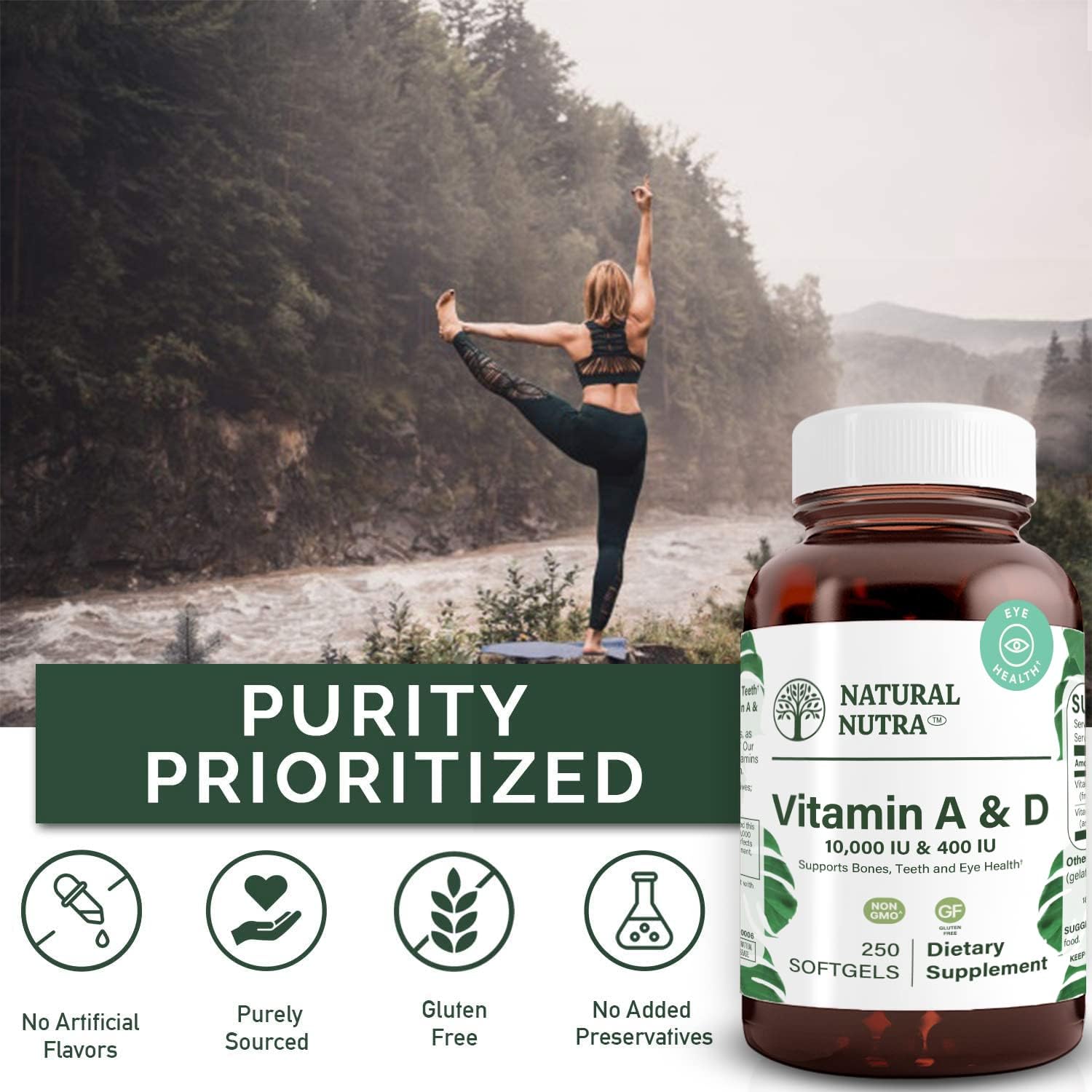 Natural Nutra Vitamin A and D, Sourced from Cod Liver Oil