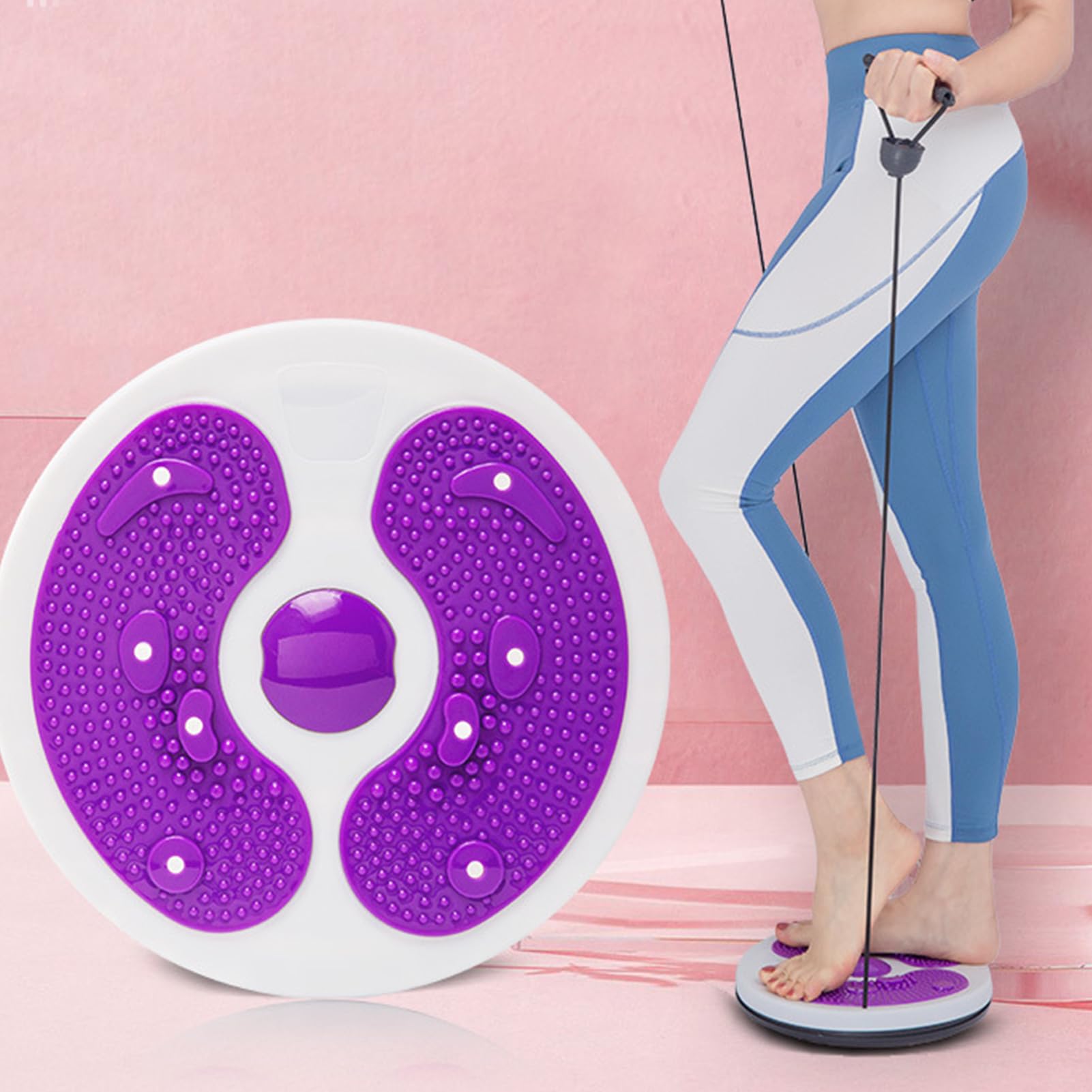 Spinfit Sculpteur de Taille, Twist Disque de Taille avec Corde de Traction,Disque de Torsion d'aérobic Fitness, Twist Disque de Taille