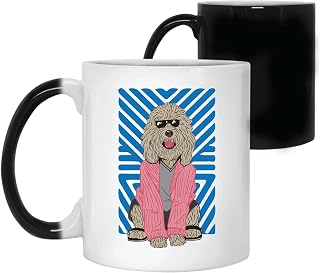 Gift for Pet Lovers Dog in Robe Sunglasses and Flip Flops 11oz 15oz Color Changing Mug