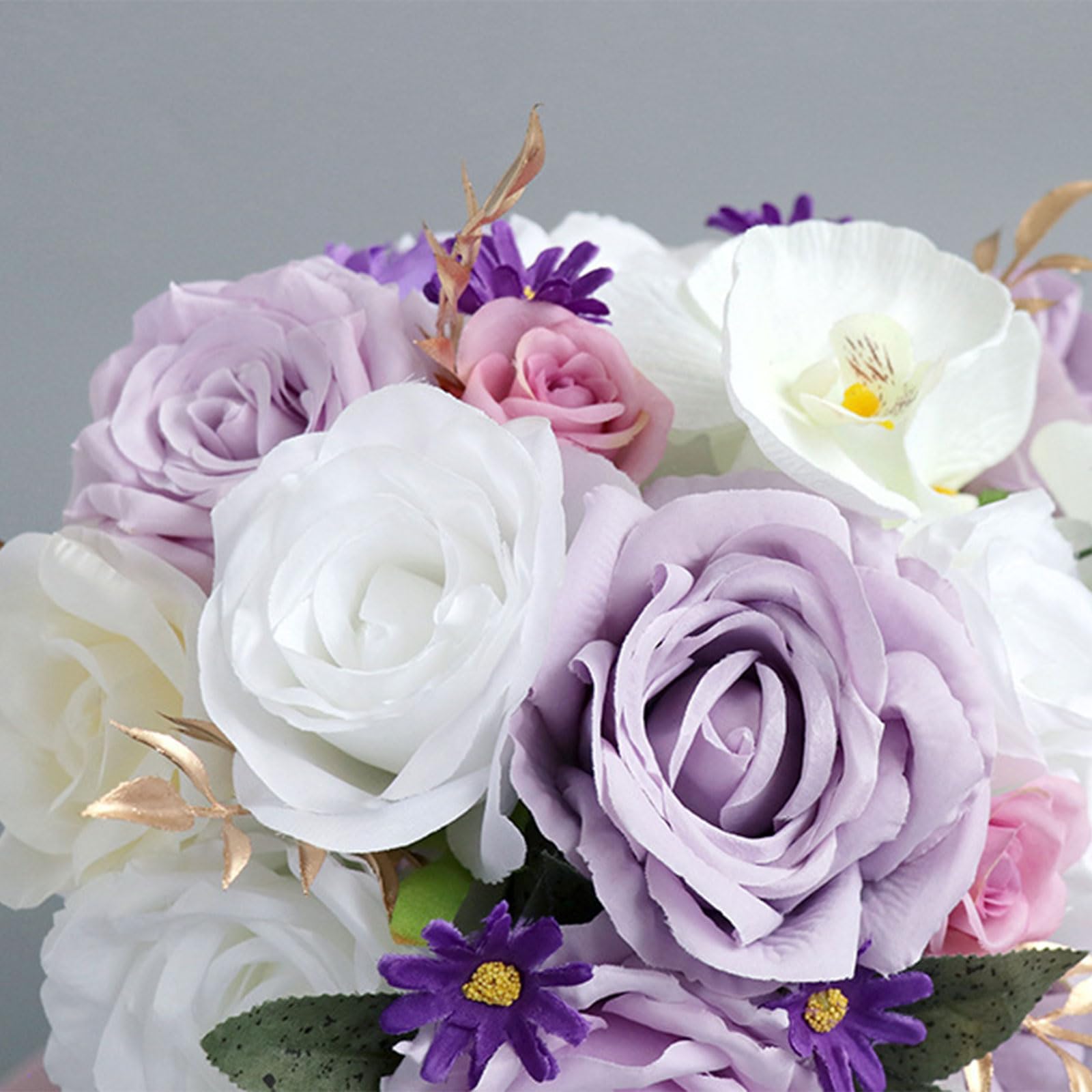 Bouquet di rose artificiali a goccia, per sposa, damigella d'onore, con nastro, per la sposa che tiene i fiori per matrimoni