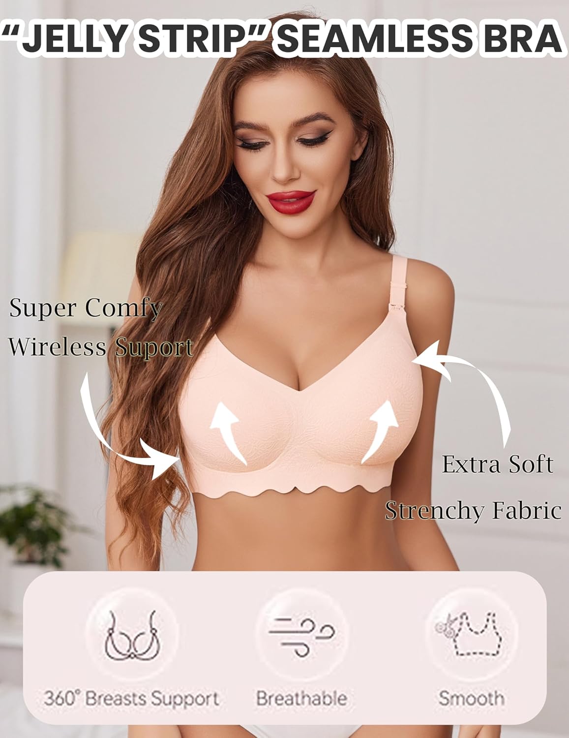 Avidlove Nursing Bras for Breastfeeding Seamless Ultra Comfort Maternity Bra Natural Shape Pregnancy Sleep Bralette - Image 3