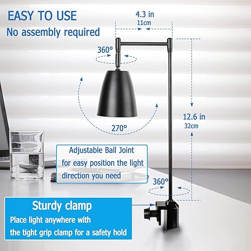 Miniatura 7 de Lámpara de calor de terrario para reptiles de tortuga, 3 bombillas UVA UVB, luz de sol para acuario, luz de reptil con soporte para gecko tortuga