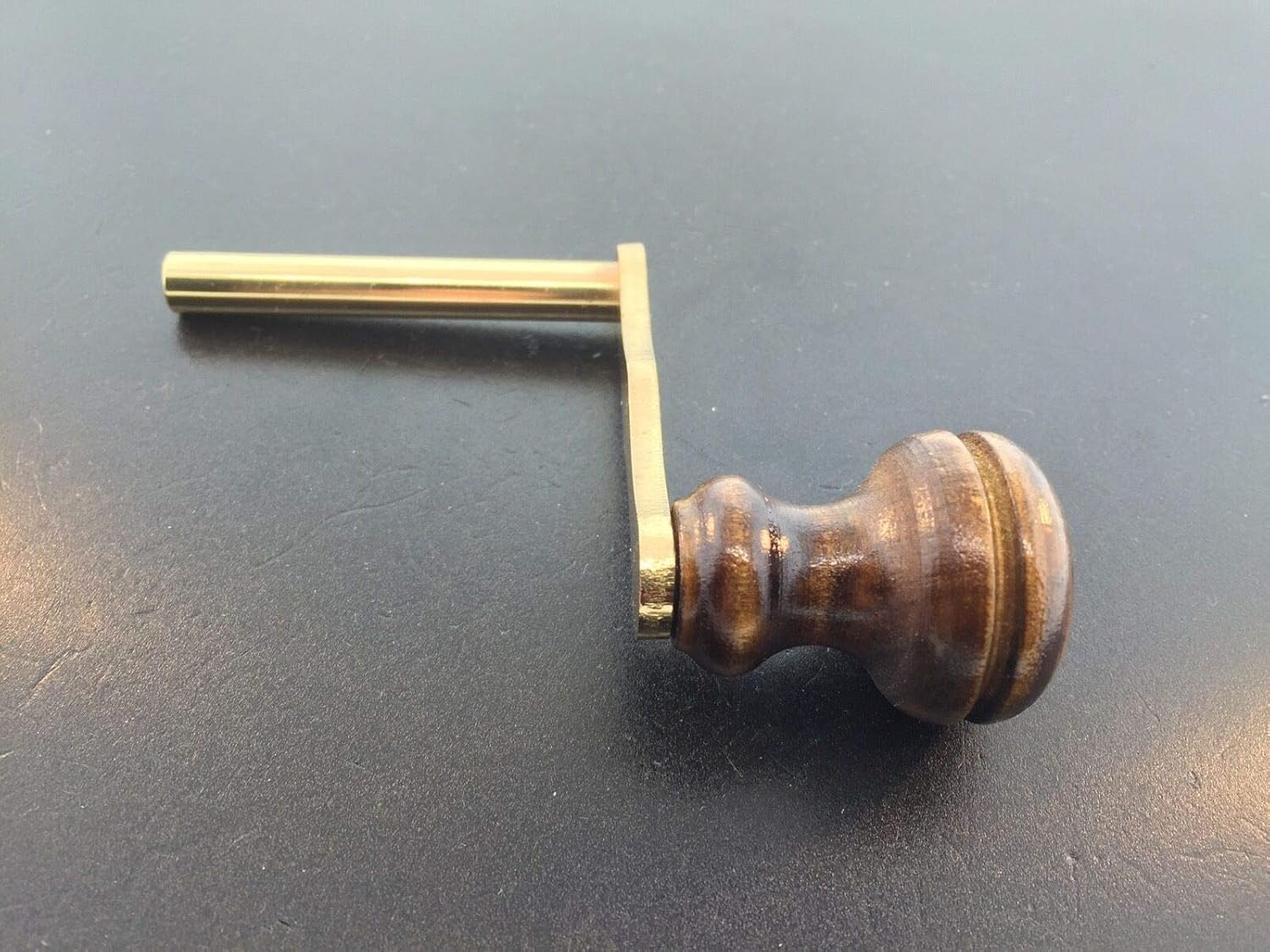 Grandfather Clock Winding Crank Key Brass Shaft Wood Handle 8 or 4 mm USA