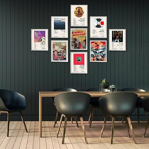 Miniatura 4 de Kanye West - Póster de edición limitada, póster de música de rap cantante, lienzo para pared, póster de habitación para niñas jóvenes, juego de 9