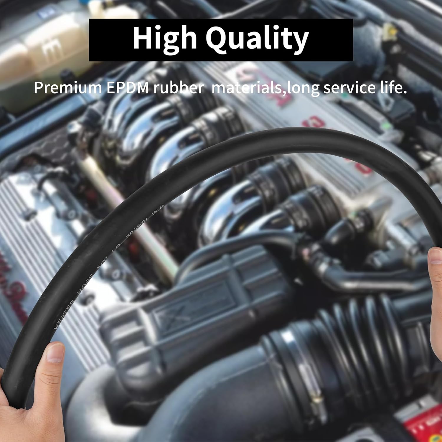 5/8inch Heater Hose, 10 Feet Coolant Radiator Line for Water, 300PSI Working Pressure