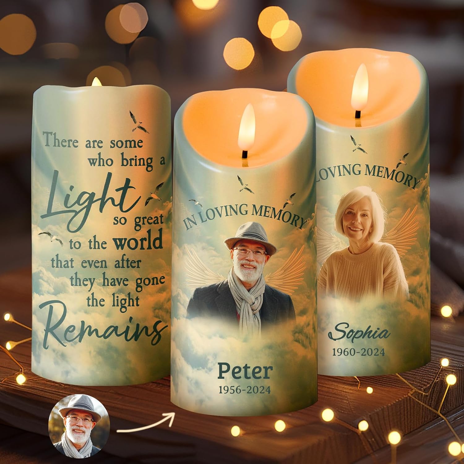 Personalized LED Memorial Candle for Loss of Loved One, This Candle Burns in Loving Memory, Memorial Gifts for Loss of Dad Mom, Sympathy Gifts for Loss of Loved One, Bereavement Gift Idea