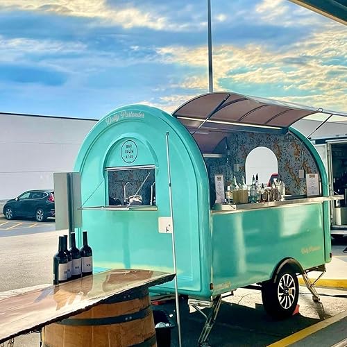 Mobile Food Truck for Sale, Food Trailer Fully Equippe with Commercial Deep Fryer, Hot Dog & Hamburger Stand, Bakery - Food Cart