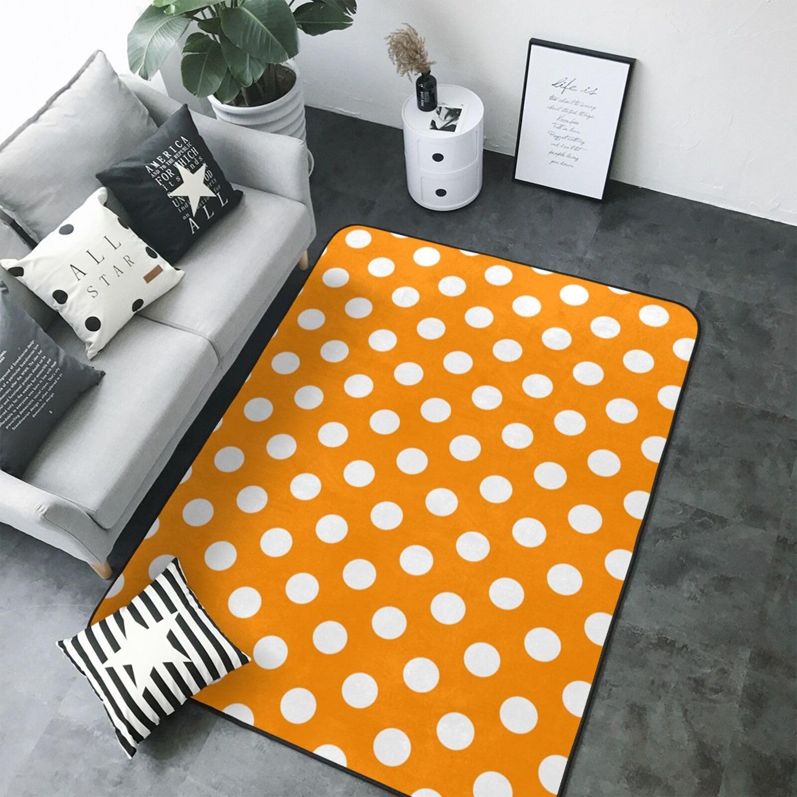 Tapis de salon lavable grand format idéal pour une chambre d'enfant colorée