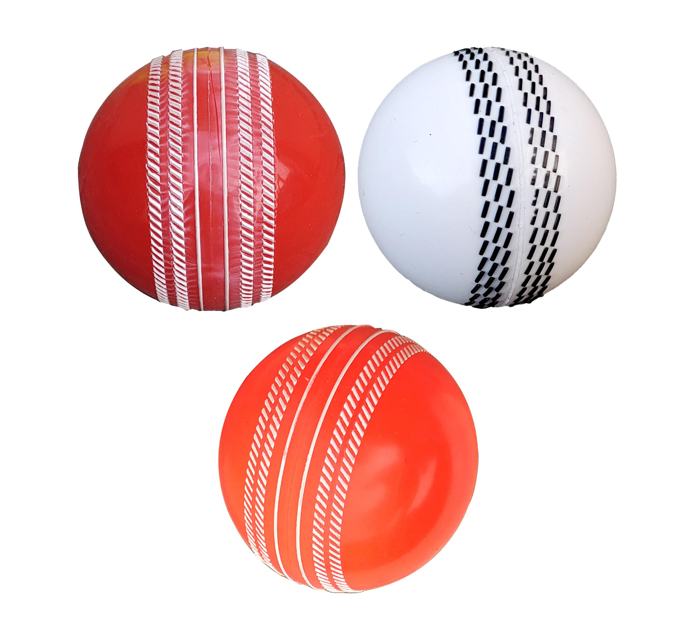 Rubber Synthetic Cricket Ball I10 Cricket Synthetic Ball, Best Practice Poly Hard Balls for Indoor and Outdoor Training (BOLDRUBBERBALMULTICOLOR3)