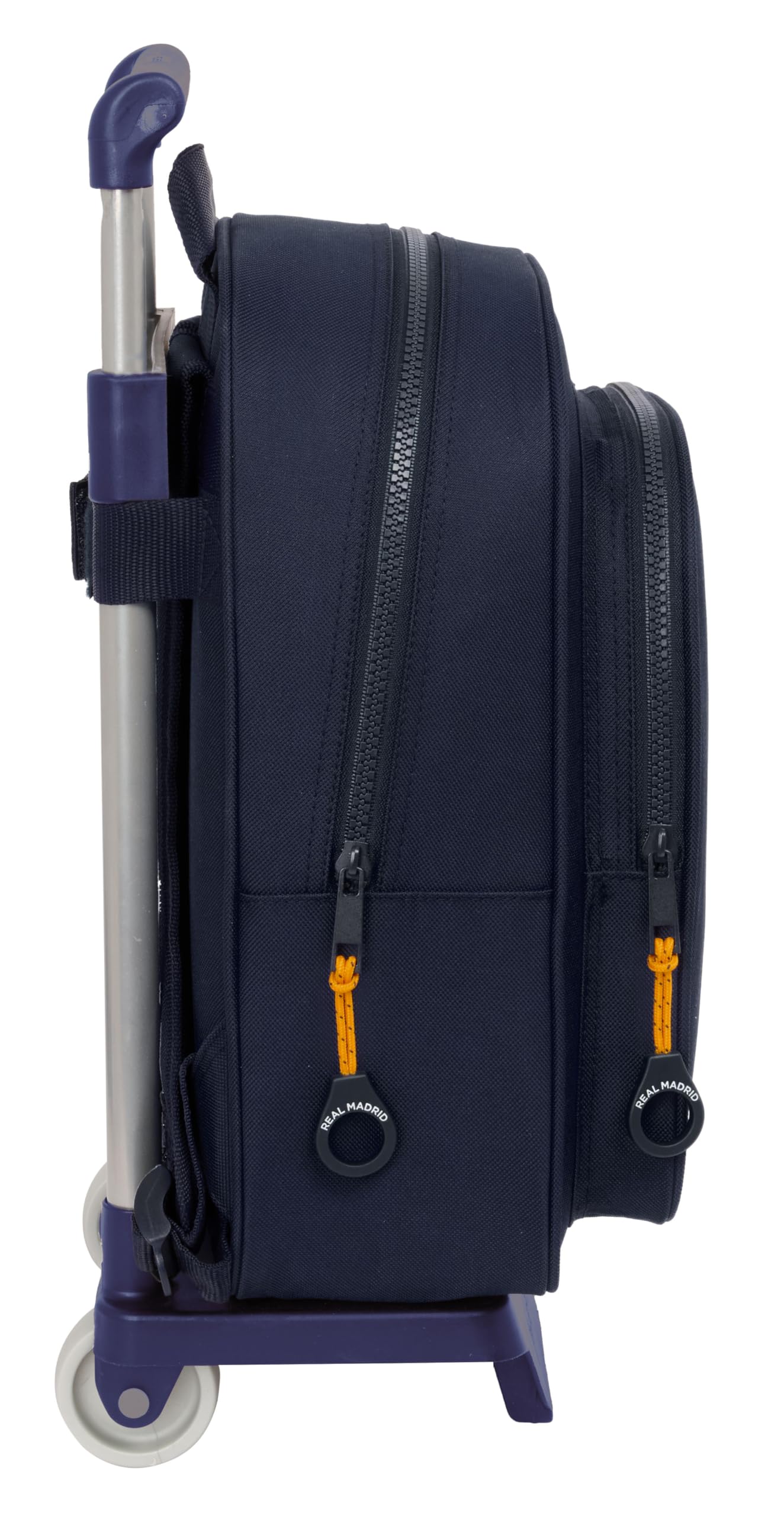 Safta REAL MADRID 2ª EQUIPACIÓN 24/25 - Mochila Infantil con Carro 705, Ideal para Niños de Diferentes Edades, Cómoda y Versátil, Calidad y Resistencia, 27x10x33 cm, Color Azul Marino