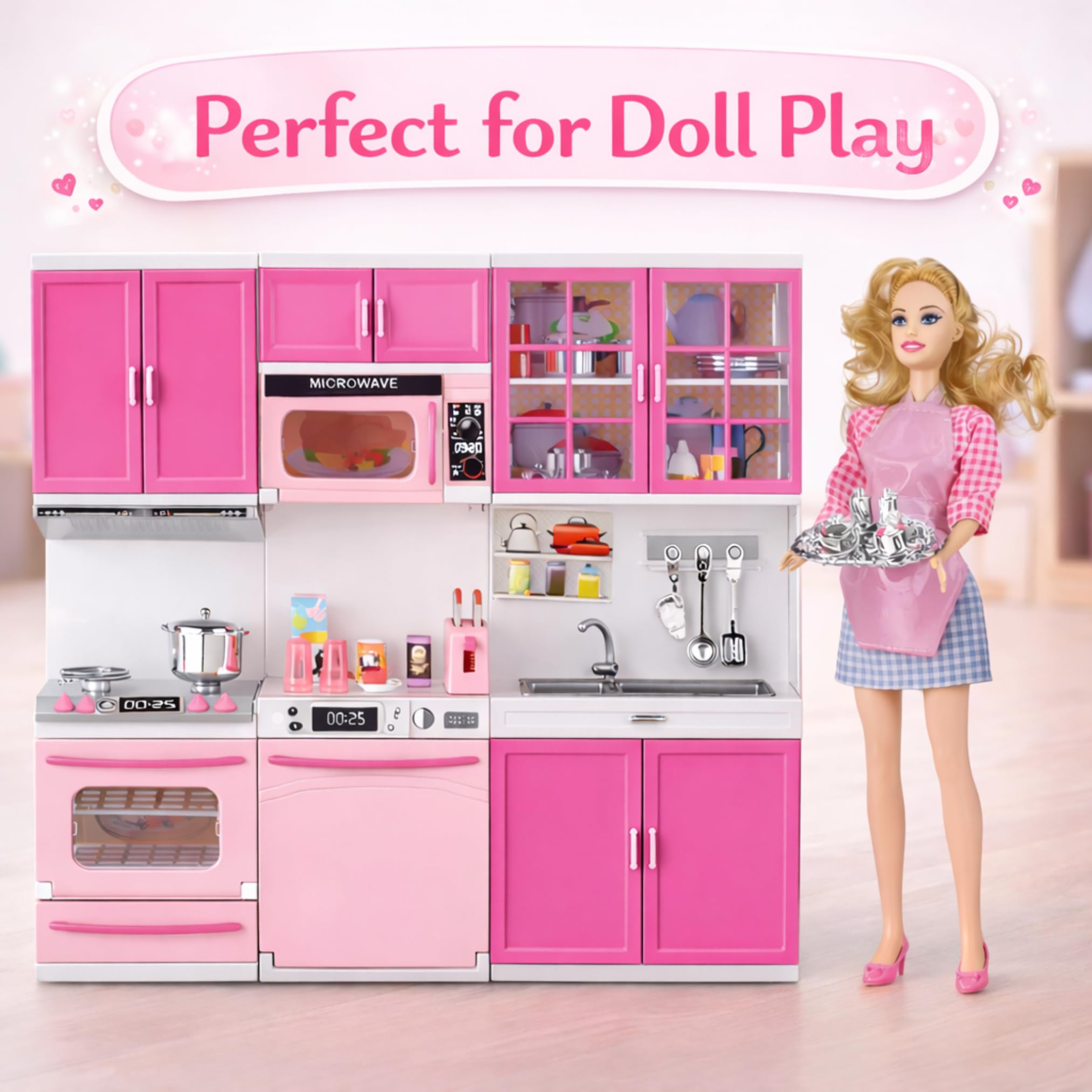 Amazon.co.jp: 子供用ドールキッチンプレイセット、My Modern Mini 