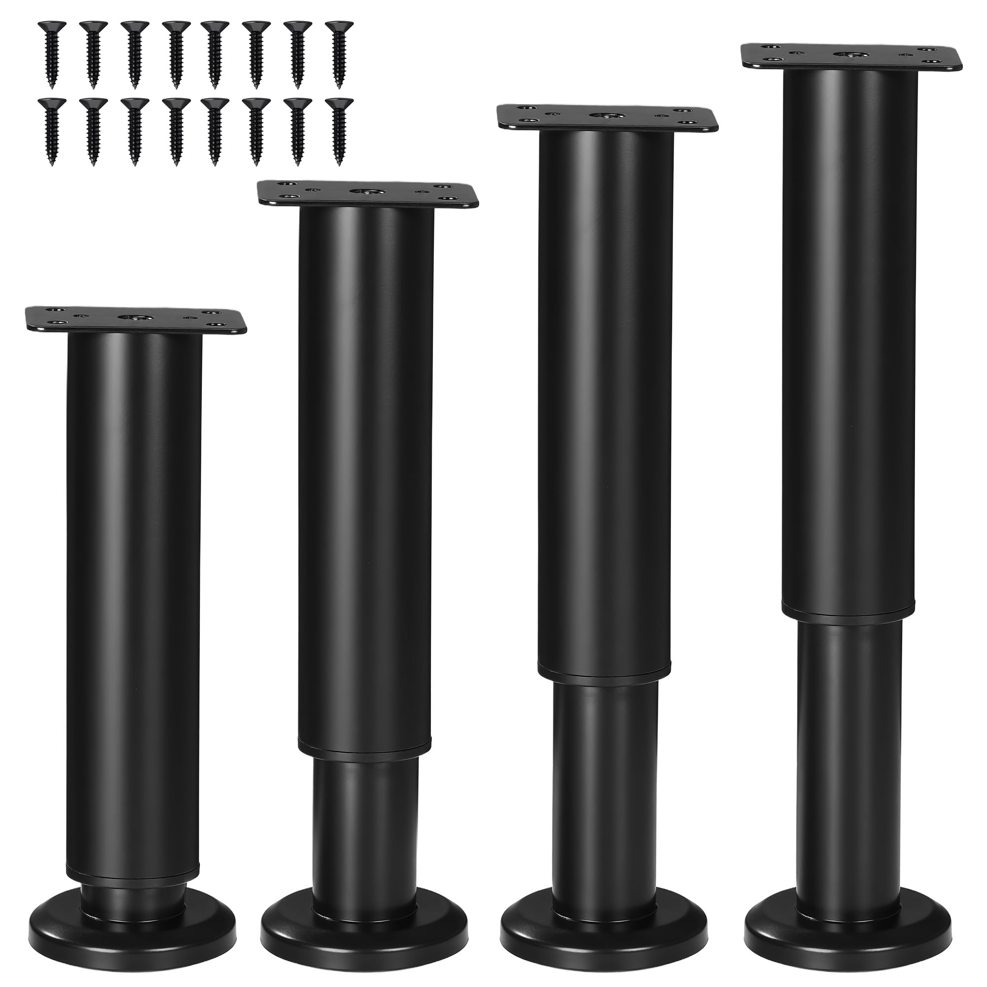 BUCOMTU 4 Stück verstellbare Möbelfüße,geeignet für DIY-Möbelfüße für Schränke, Sofas, Tische, Stühle, TV-Ständer und Nachttische