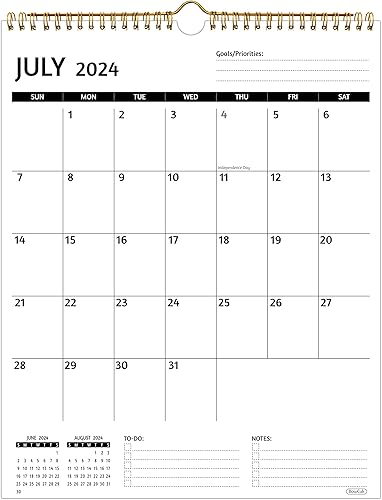Calendario de pared 2024-2025  Calendario de pared 2024-2025, calendario mensual de 18 meses, julio 2024 a diciembre 2025, 11.5 x 14.5 pulgadas,