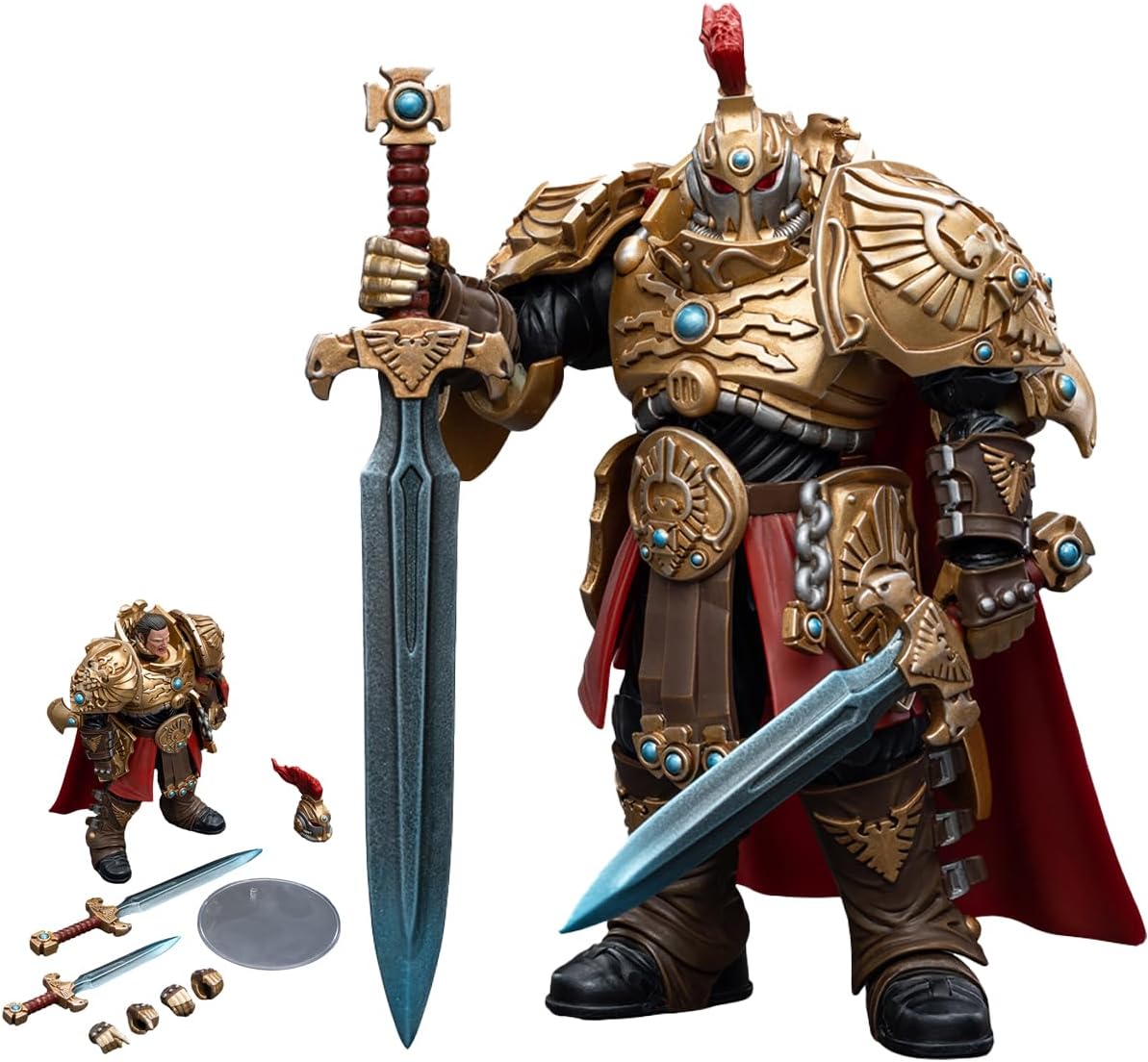 JOYTOY Warhammer 40K 1/18 Action Figure Adeptus Custodes Blade Champion Anime Collection Model Gift