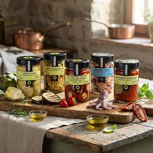 Miniatura 7 de Renna, Tomates asados al fuego a la parrilla en conserva en aceite, 10.58 oz, Producto de Italia, Semisecados, Pomodori, Experimente los ricos