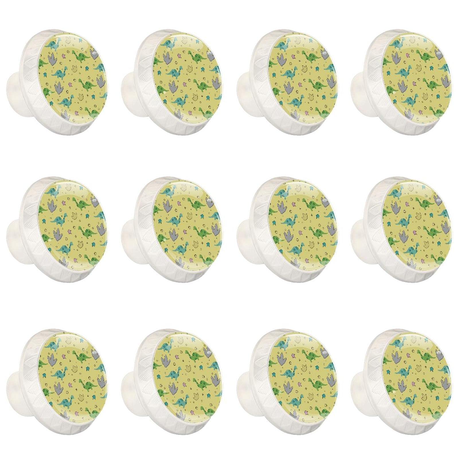 Boutons décoratifs ronds dinosaure pour décorer une chambre d'enfant x12