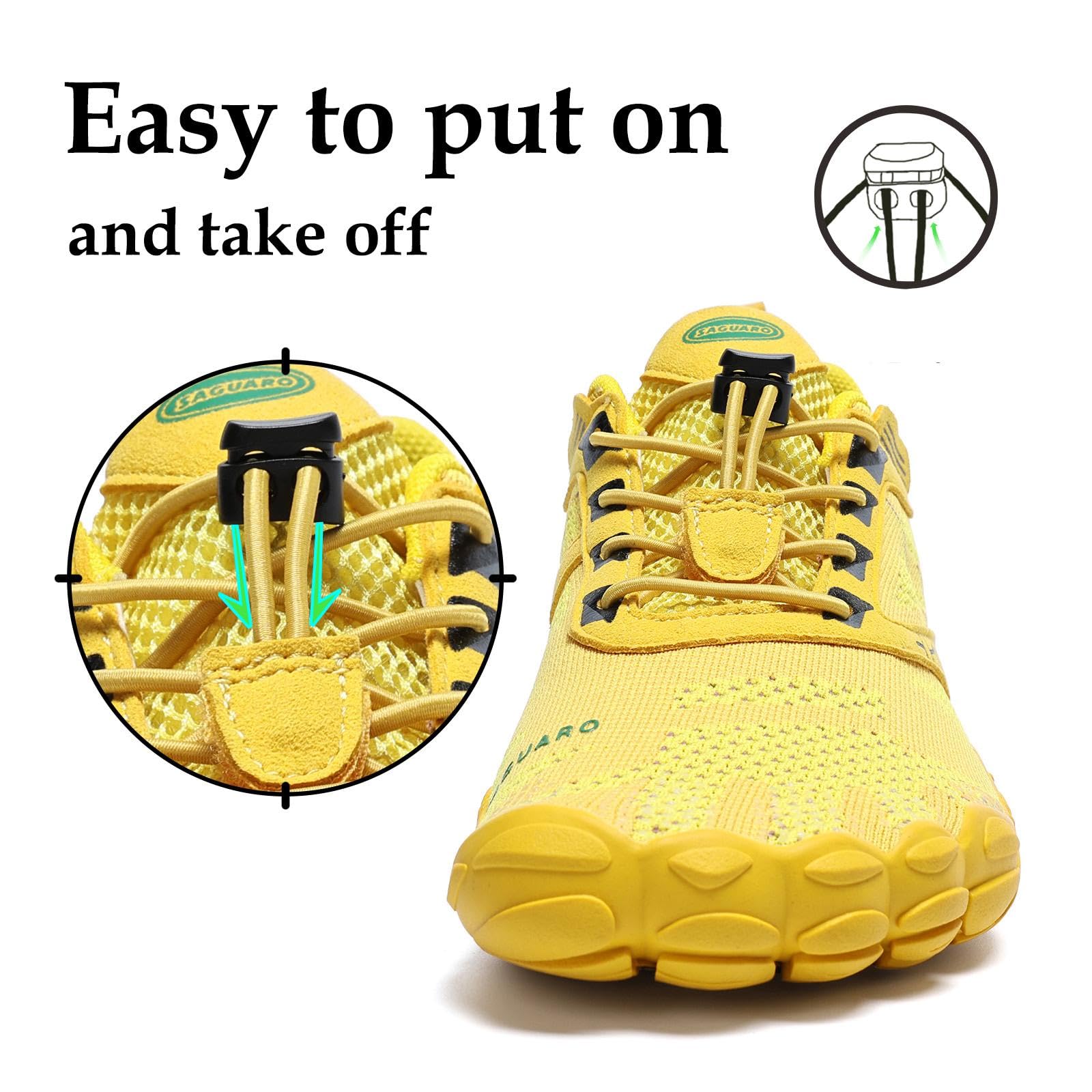 SAGUARO Scarpe Barefoot Minimaliste Uomo Donna - Scarpe Scogli Leggere Traspiranti Antiscivolo - con Padelle Larghe e Zero Gocce