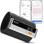 Checkme Blood Pressure Machine for Home Use, Bluetooth Blood Pressure Monitor w ECG Function, Automatic Arm Cuff 22-42 cm, Rechargeble BP Machine for Home, Local Storage 50 BP & 10 EKG, Compatible APP