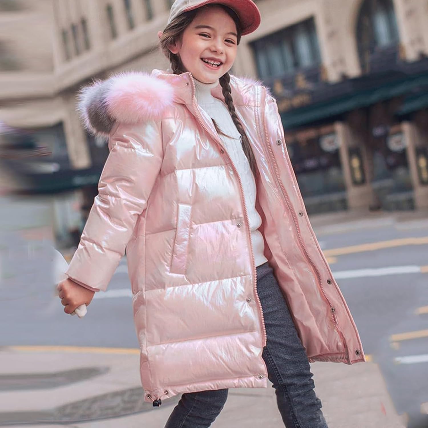 Girls Winter Coat Teens Girls Long Heavyweight Puffer Jacket With