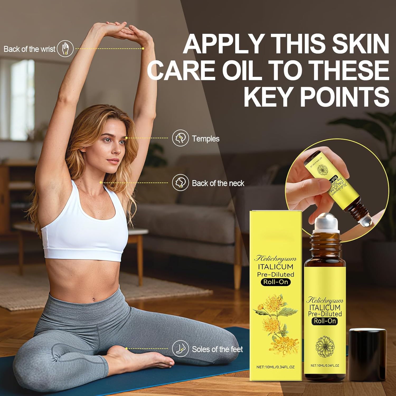 Helichrysum & Castor Essential Oil Spray, Aromatherapy for Skin Vitality & Anti-Aging, Natural Skin Care, Pure, Organic, Moisturization, Nourishing, 2 PCS (30ML) - Image 5