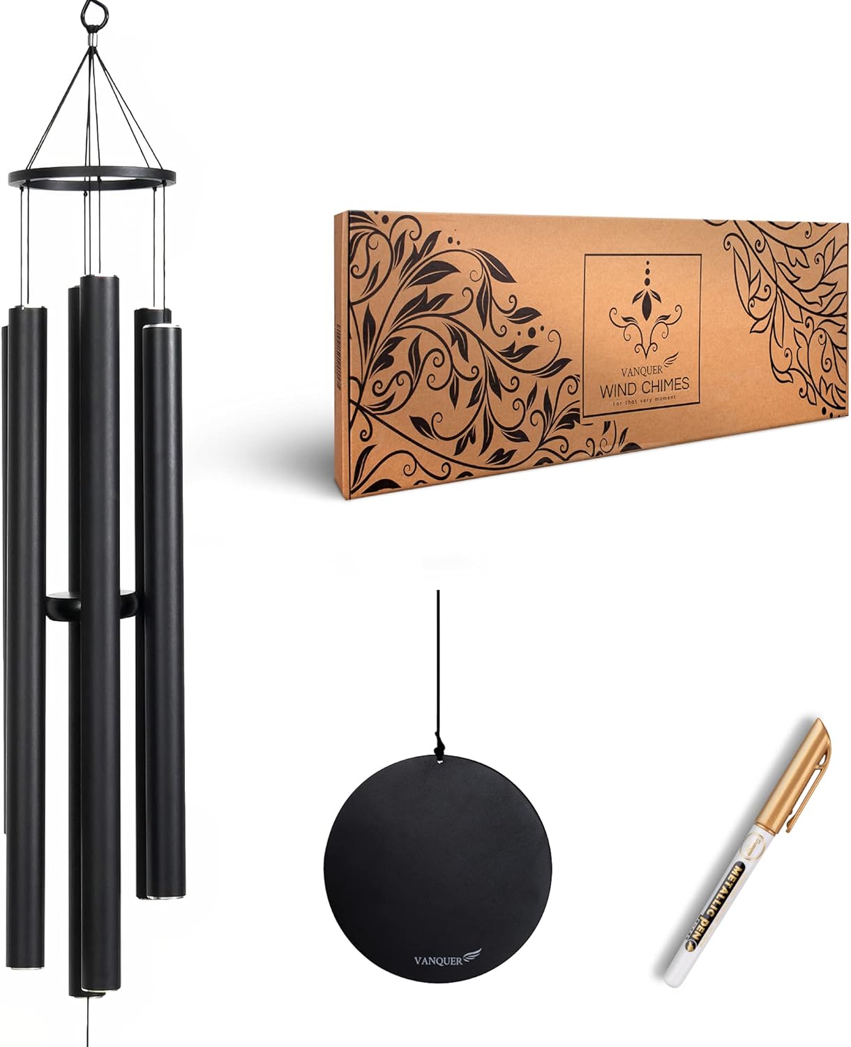 Vanquer Large Wind Chimes for Outside Deep Tone 48