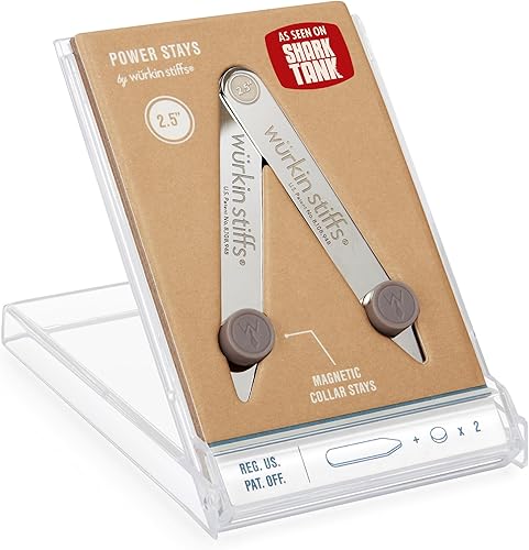 Magnetic Collar Stays by Würkin Stiffs As Seen on Shark Tank Includes 1 Pair of Power Stays with Storage Case