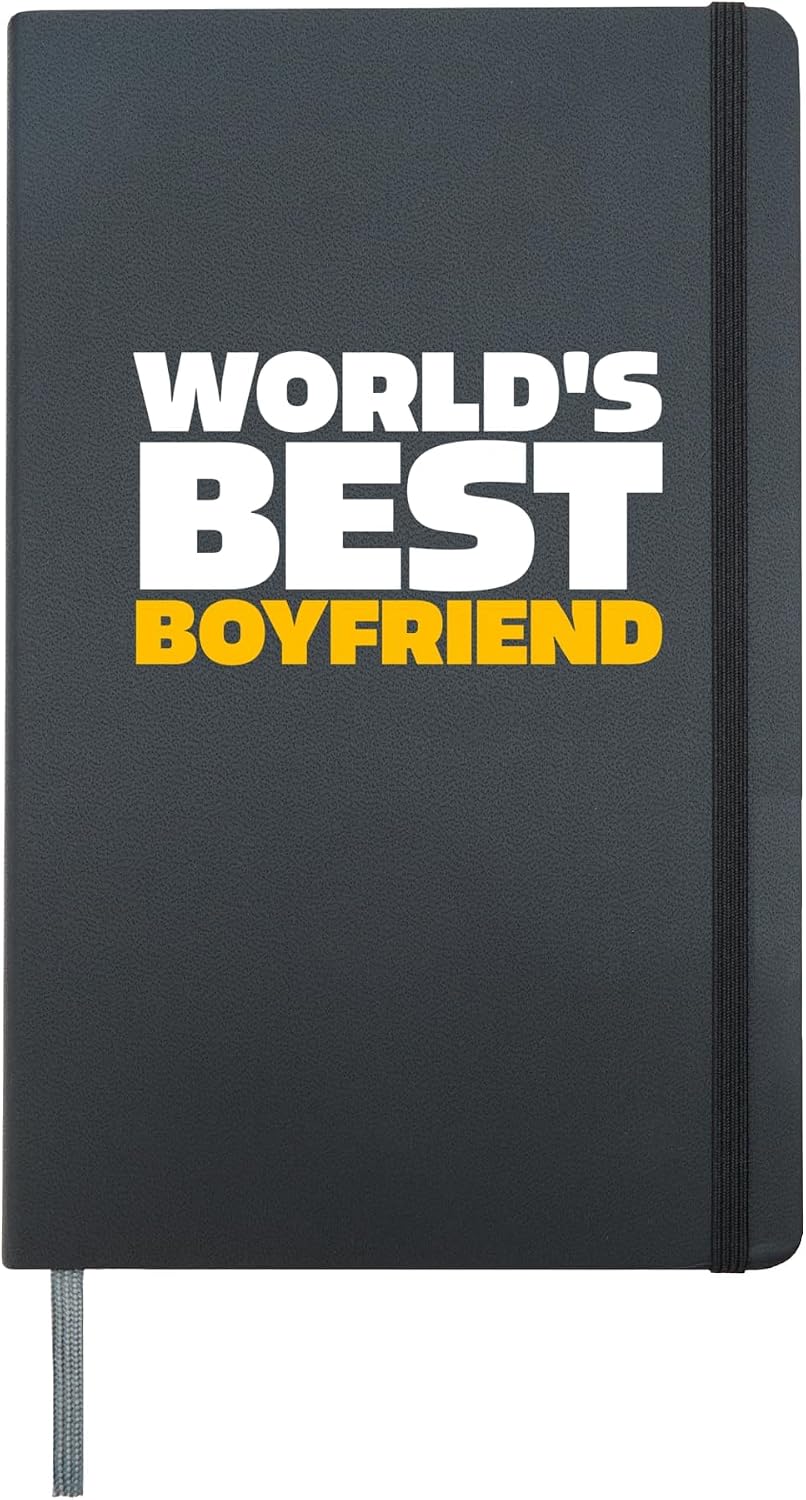 World's Best Boyfriend Hardcover Journal, Black