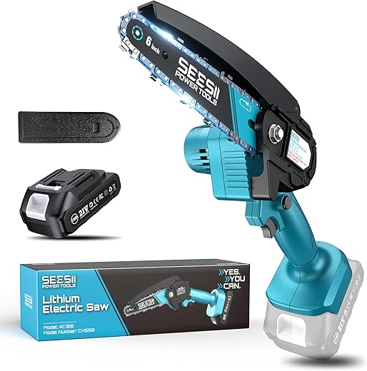 Seesii Mini Chainsaw, 6-inch Mini Chainsaw Cordless, Handheld…
