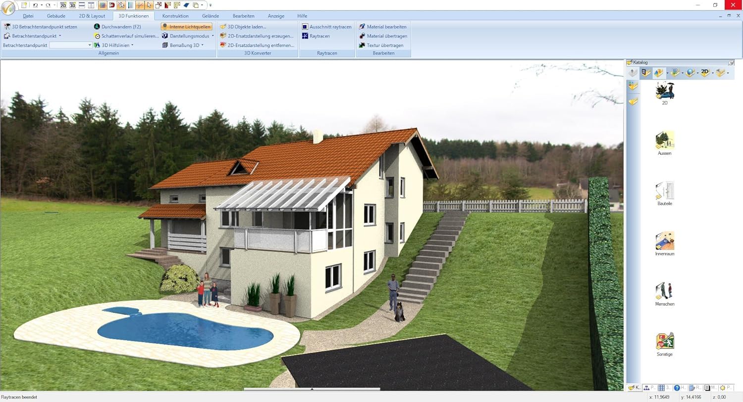 3D CAD 12 PRO - 2D und 3D Zeichenprogramm für Architekten - Hausplaner, Wohnungsplaner, technische Zeichnungen - Windows 11, 10
