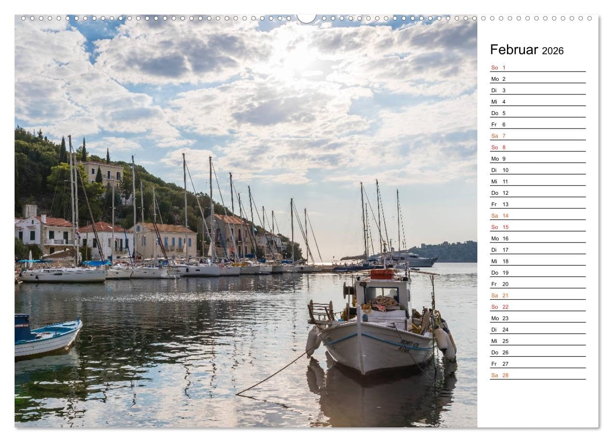 Griechische Inseln im Ionischen Meer (hochwertiger Premium Wandkalender 2026 DIN A2 quer), Kunstdruck in Hochglanz: Von Korfu bis Kefalonia, griechische Inseln entdecken (CALVENDO Natur)