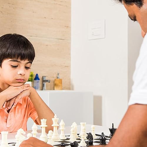 Miniatura 4 de Ankit Toys & Games Juego de ajedrez en blanco y negro  Juego de estrategia duradero y portátil para niños y adultos a partir de 6 años, perfecto