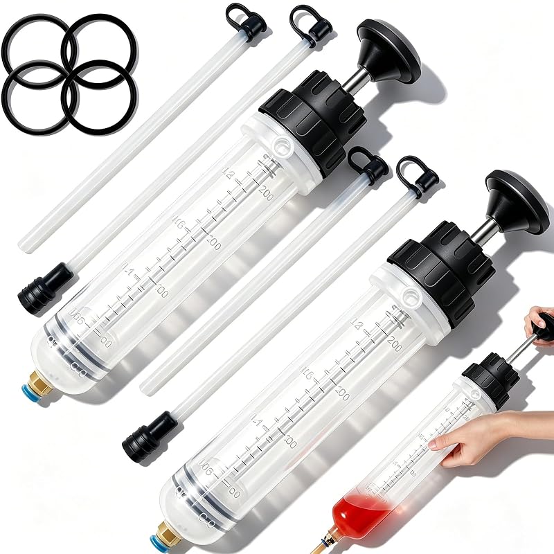 Kit com 2 Extratores de Fluidos de 200 mL Sitroasho ST-200chouyoubeng2 para Óleo, Combustível e Líquidos