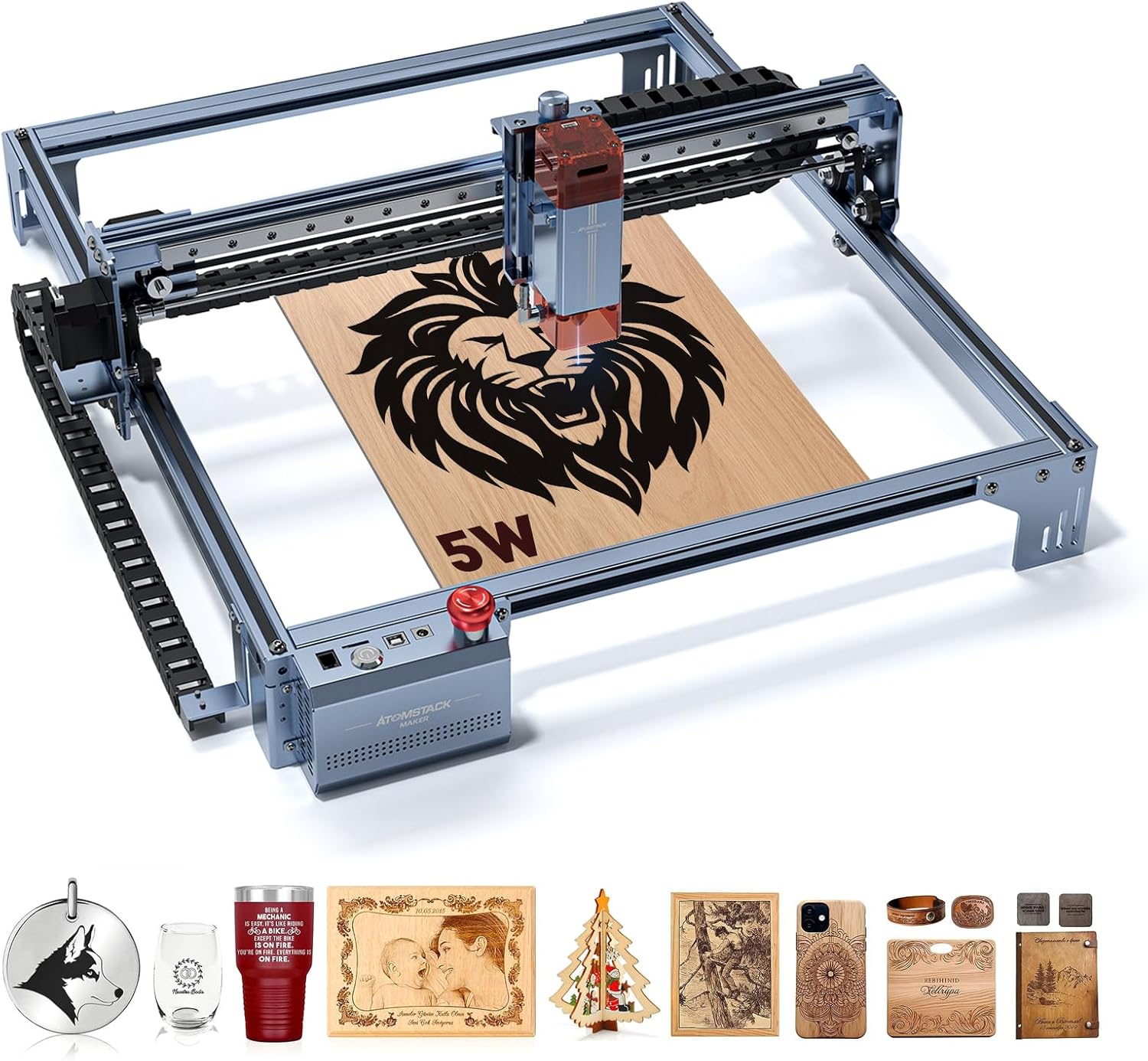 Amazon.com: ATOMSTACK MAKER A5 V2 Laser Engraver, 5W Laser Engraving ...