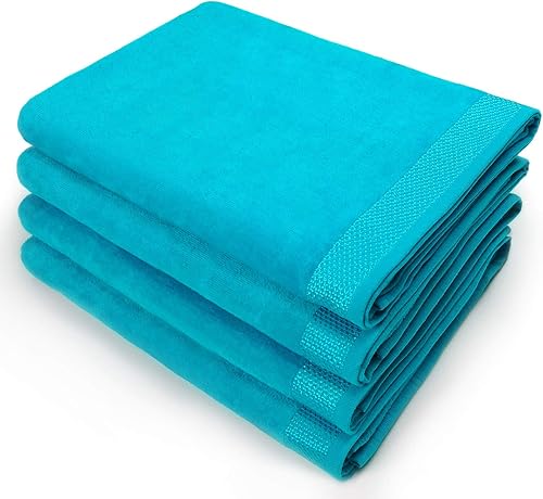 Kaufman - Toallas de baño de terciopelo de color sólido, toalla de playa, toalla de piscina, 100% algodón, 30 x 60 pulgadas, toalla absorbente