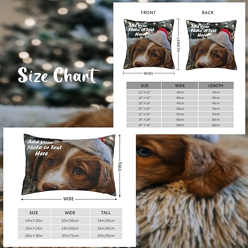 Miniatura 2 de Fundas de almohada con fotos personalizadas, funda de almohada personalizada, funda de almohada personalizada con dos lados impresos, funda de cojín