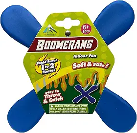 Bumerangue macio para ambientes internos (azul)