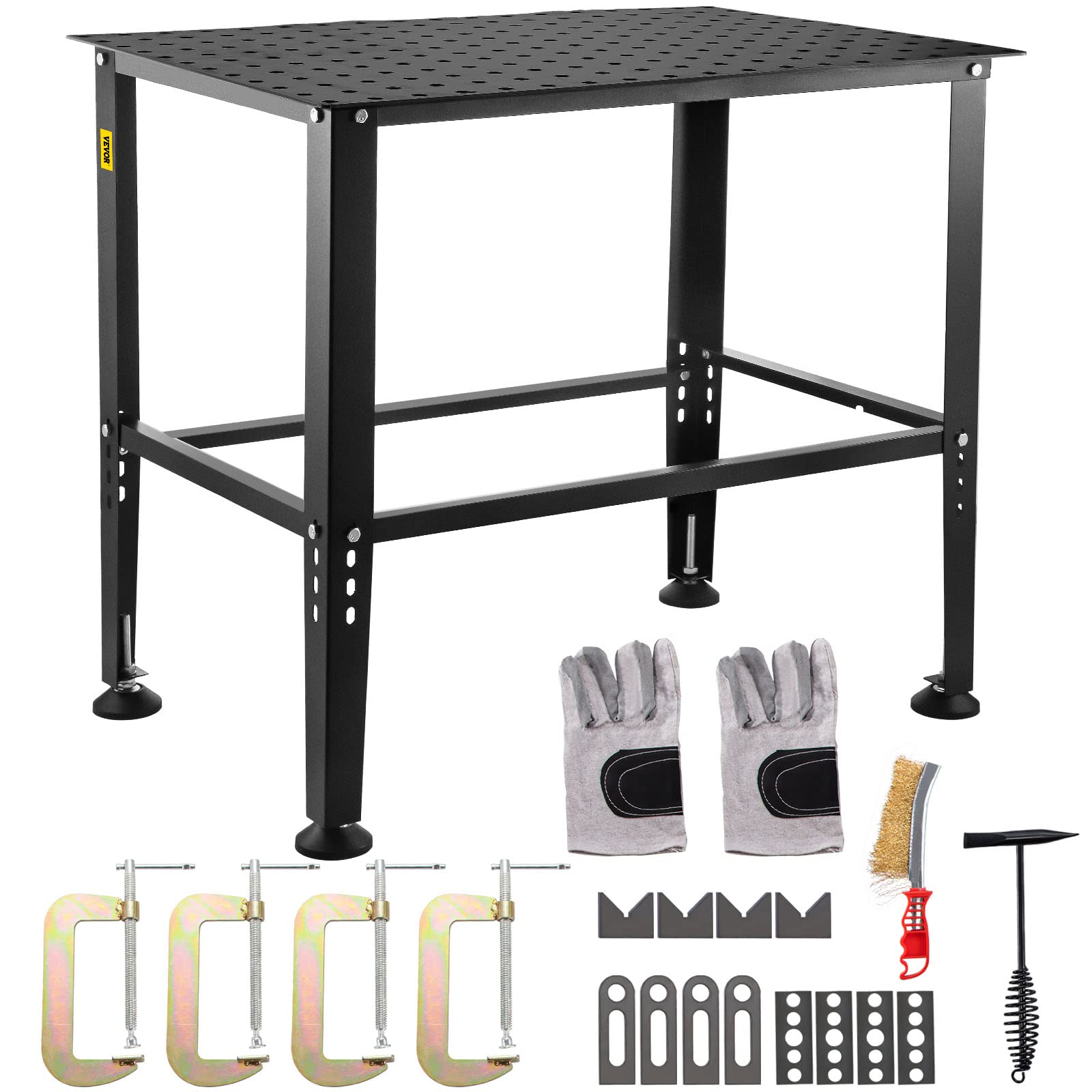 Buy VEVOR Welding Table, 36" x 24" Adjustable Workbench, 0.12" Thick