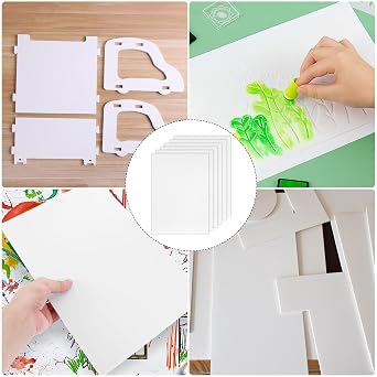 7 Pcs A4 White Plastic Sheets, 21x29.7cm Polypropylene Sheets | Lightweight A4 Polypropylen Platten for Arts and Crafts, Modelling, Architectural Sand Table Models