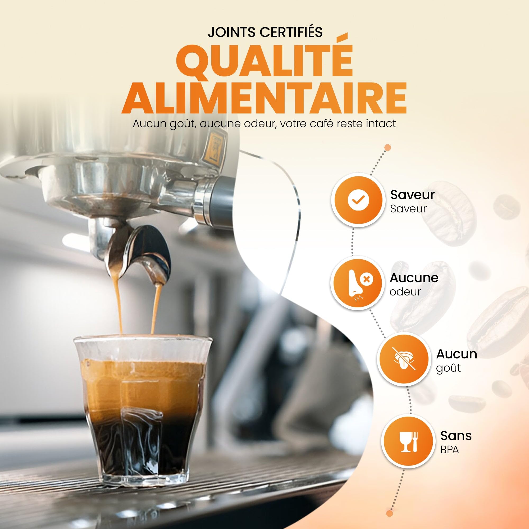 1 JOINT ENTRETIEN DIFFUSEUR MACHINE À CAFÉ REMPLACEMENT COMPATIBLE AVEC DELONGHI EAM ESAM ECAM ETAM MAGNIFIQUE INTENSE ETC… (BROSSE) (BROSSE)