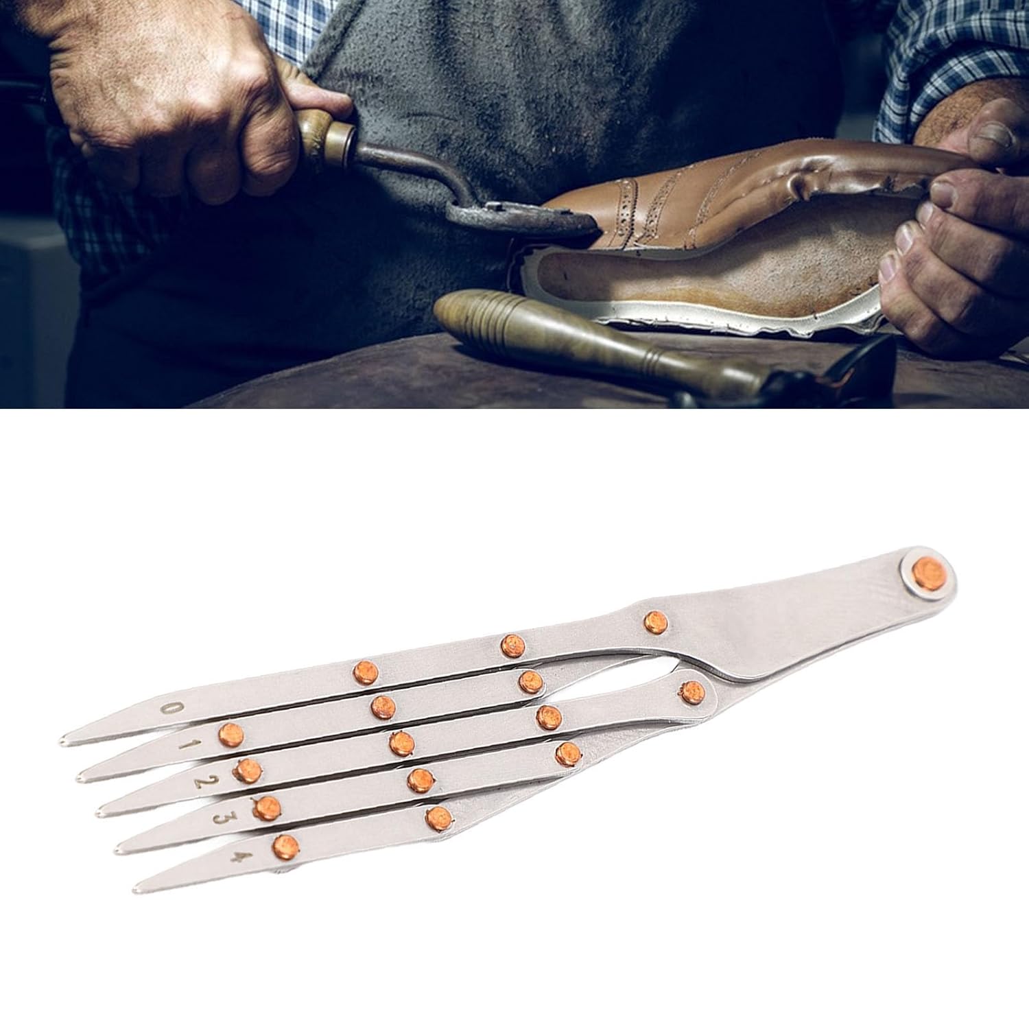 Expanding Stainless Steel Sewing Gauge Button Guide, Sewing Ruler, Measure Multiple Equal Distance, Multifunctional Anti Sewing Supplies for (5 Teeth Without Lock Function)