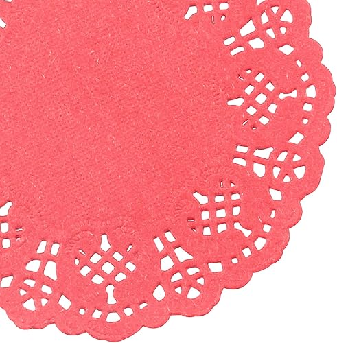 Miniatura 4 de Rierdge 120 manteles individuales redondos de papel de encaje decorativos coloridos de 3.5 pulgadas, manteles individuales desechables para bodas,