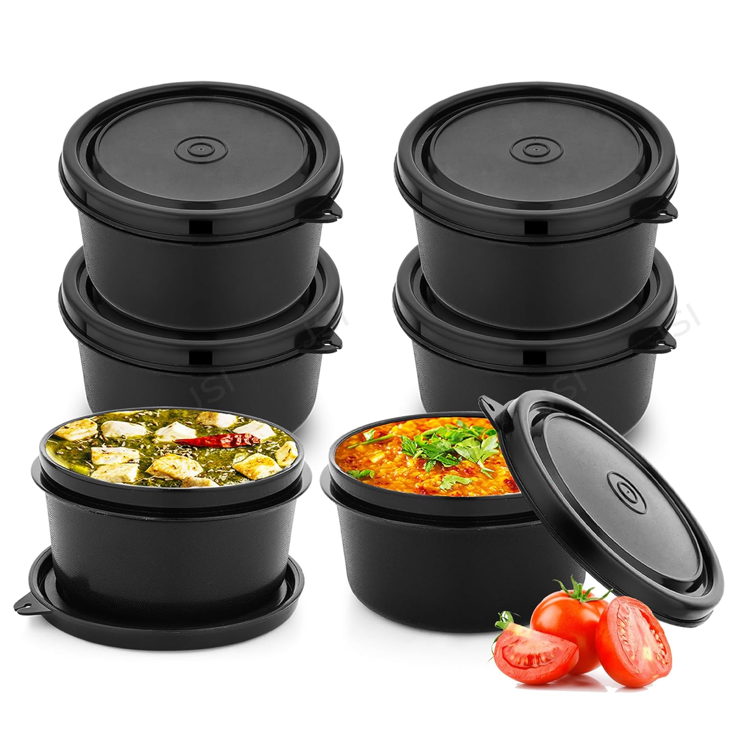 Buy JSI Steel Microwave Safe Containers Set of 6 Pcs, 450ml Durable