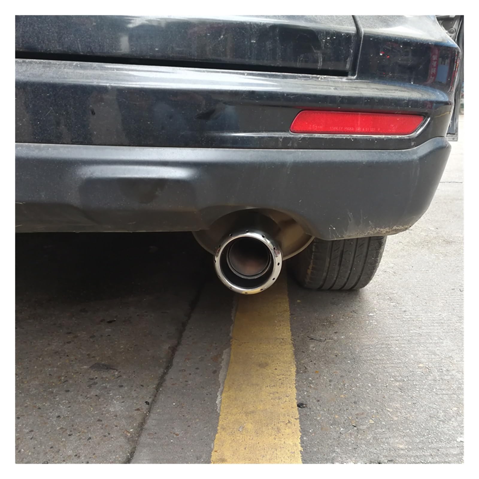 Cola de escape para CRV 2008-2010 en acero inoxidable redondo 5