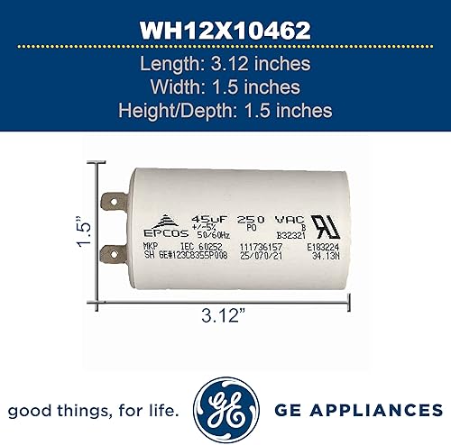 Miniatura 3 de GE WH12X10462 Condensador original OEM para lavadoras GE