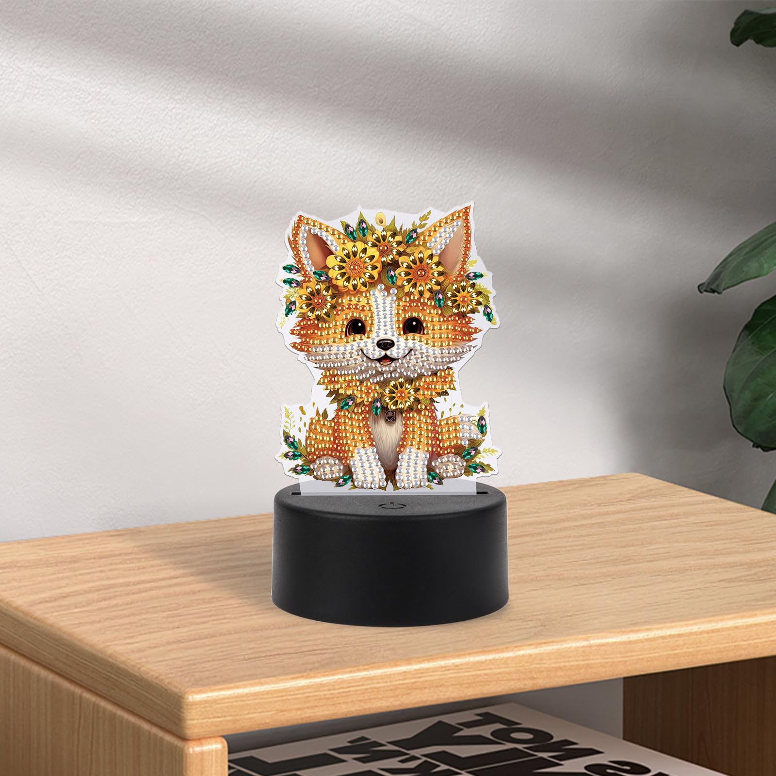 DIY Diamond Painting Night Light - Cattle Cow Design LED Table Lamp With Special Shape Drills